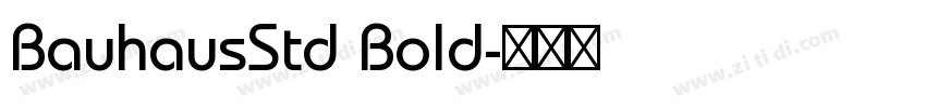 BauhausStd Bold字体转换